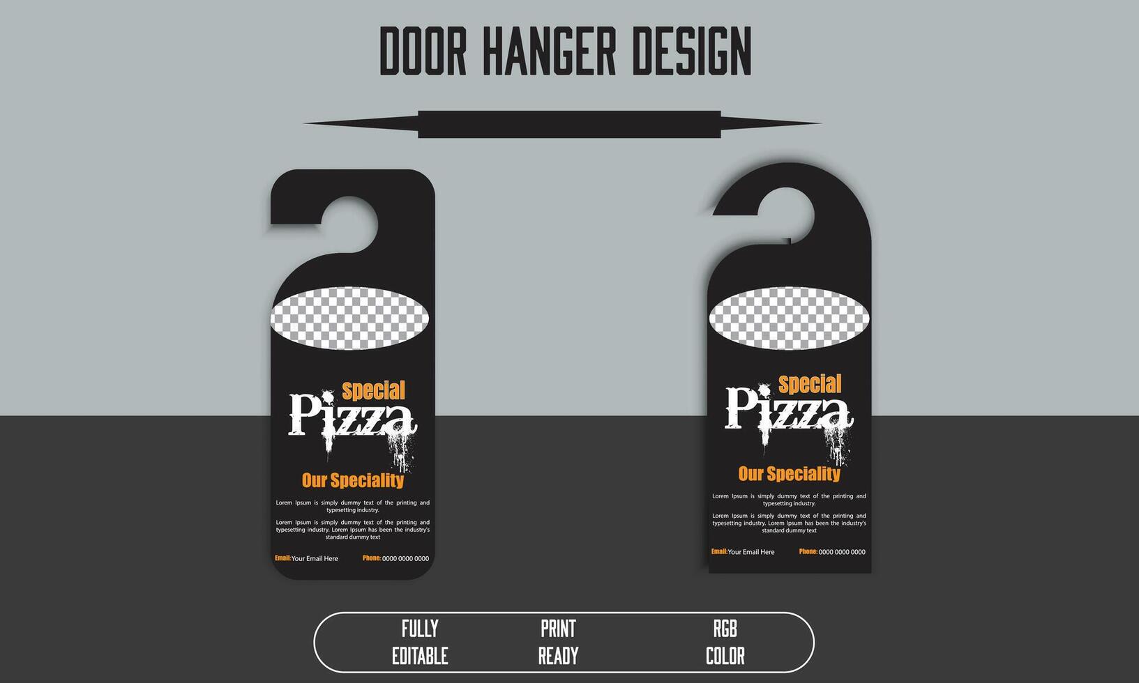 Food Restuarant Door Hanger, illustration, modern Door hanger, do not disturb and make up room sign , Door hanger design template vector