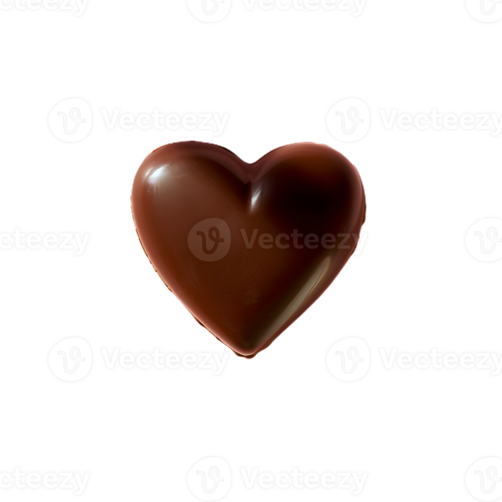 a chocolate heart on a transparent background png