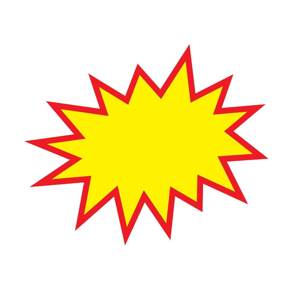 Blank sale tags. Ribbon sale banners. Red and yellow starburst stickers. Pop art funny bang bubble on white background. Cartoon comic style. vector