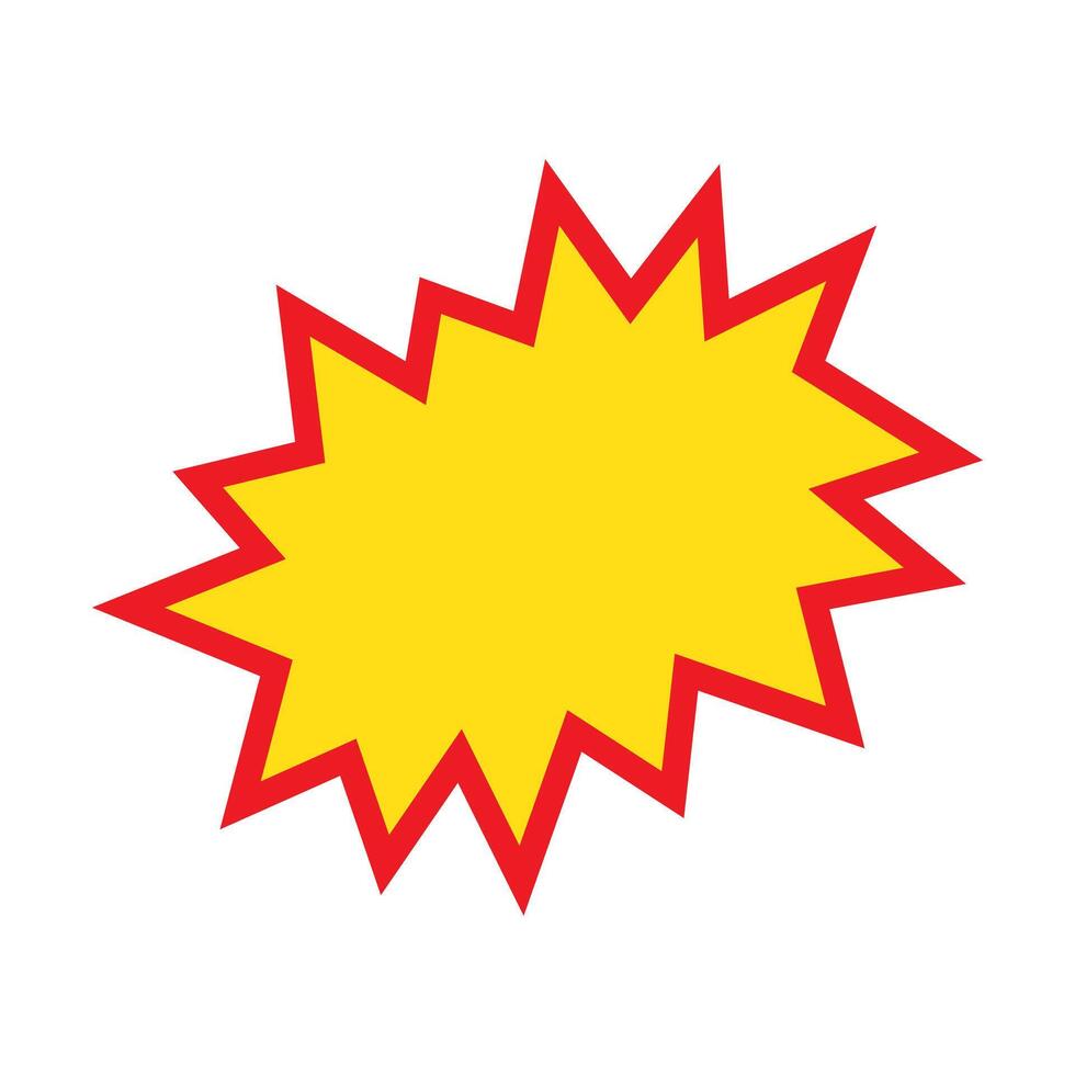 Blank sale tags. Ribbon sale banners. Red and yellow starburst stickers. Pop art funny bang bubble on white background. Cartoon comic style. vector