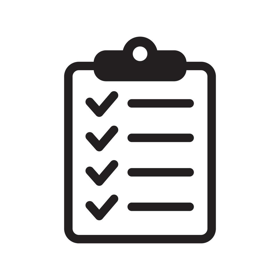 Clipboard icon. Checklist icon of an approved document. Project ...