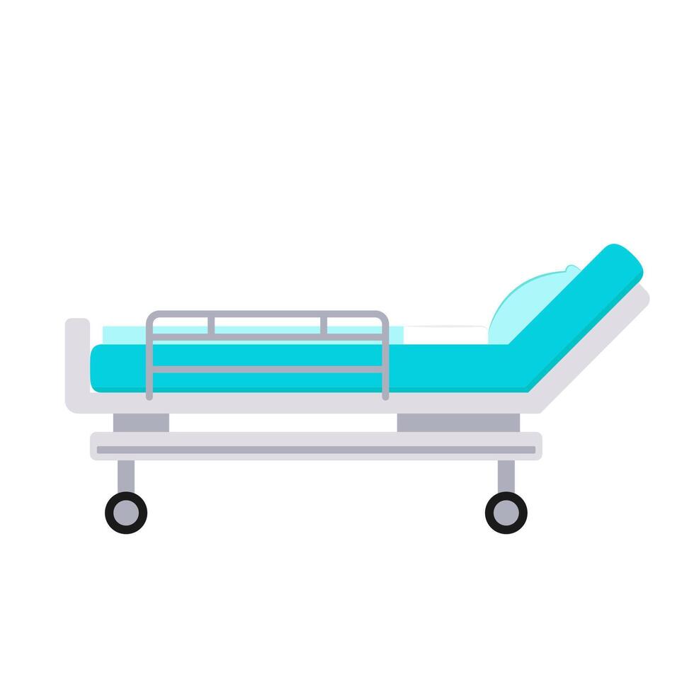 Hospital bed . Hospital bed on white background. vector