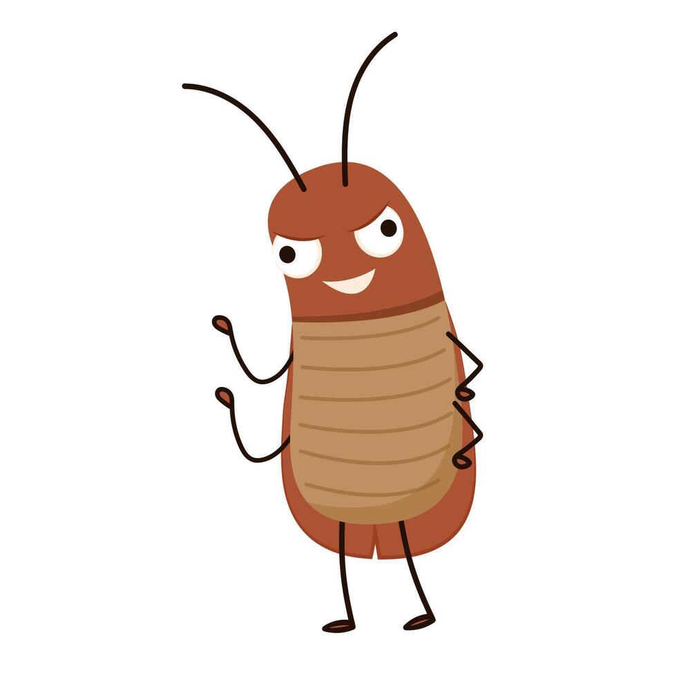 Cockroach cartoon . Cockroach character design. vector