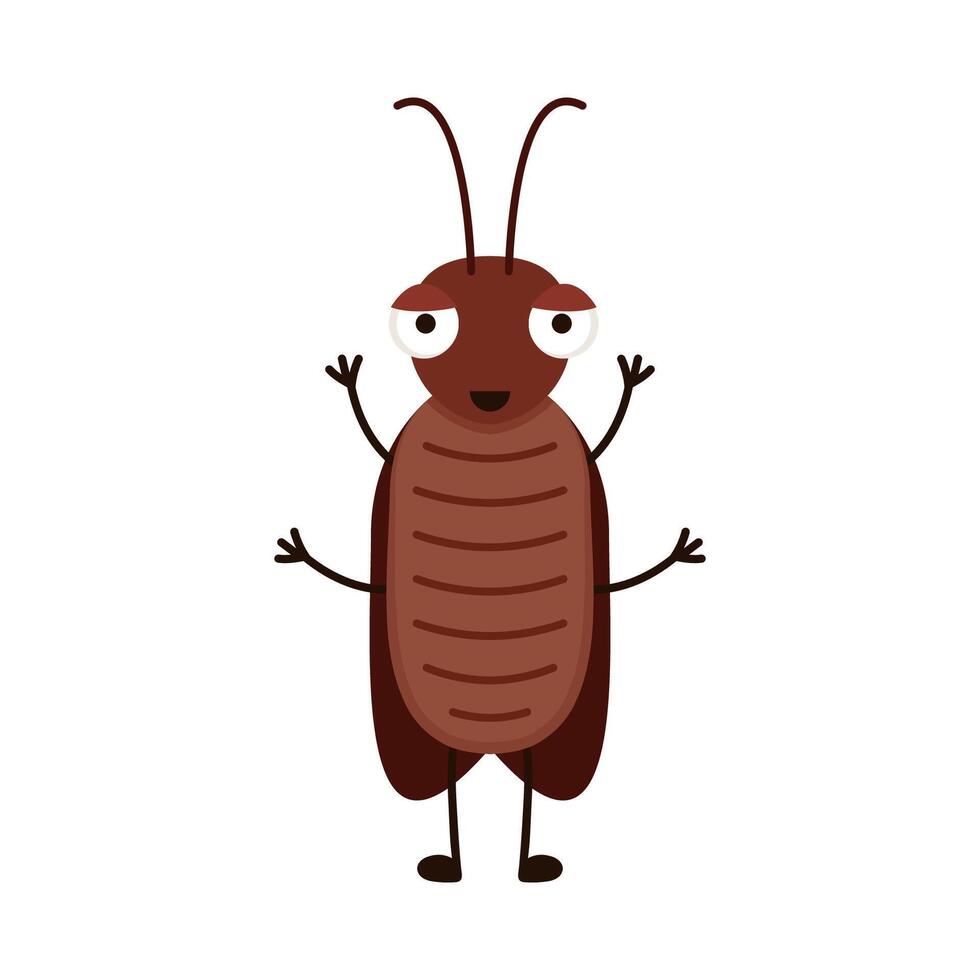 Cockroach cartoon . Cockroach character design. vector