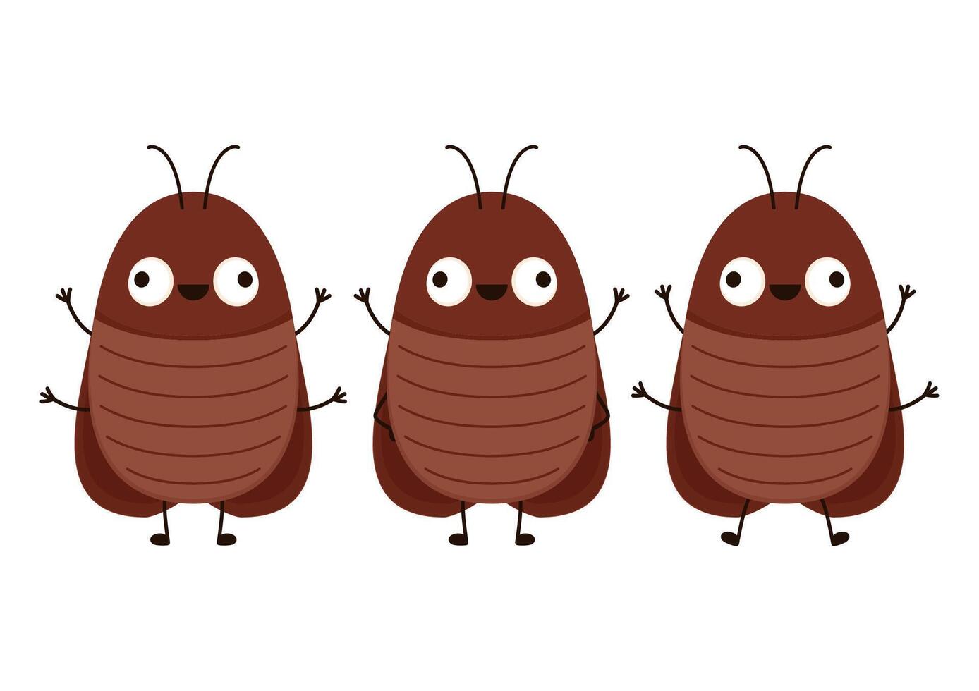 Cockroach cartoon . Cockroach character design. vector