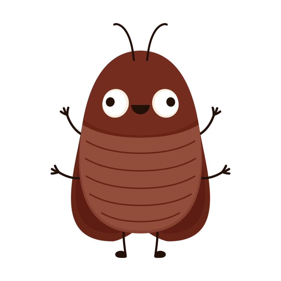 Cockroach cartoon . Cockroach character design. vector
