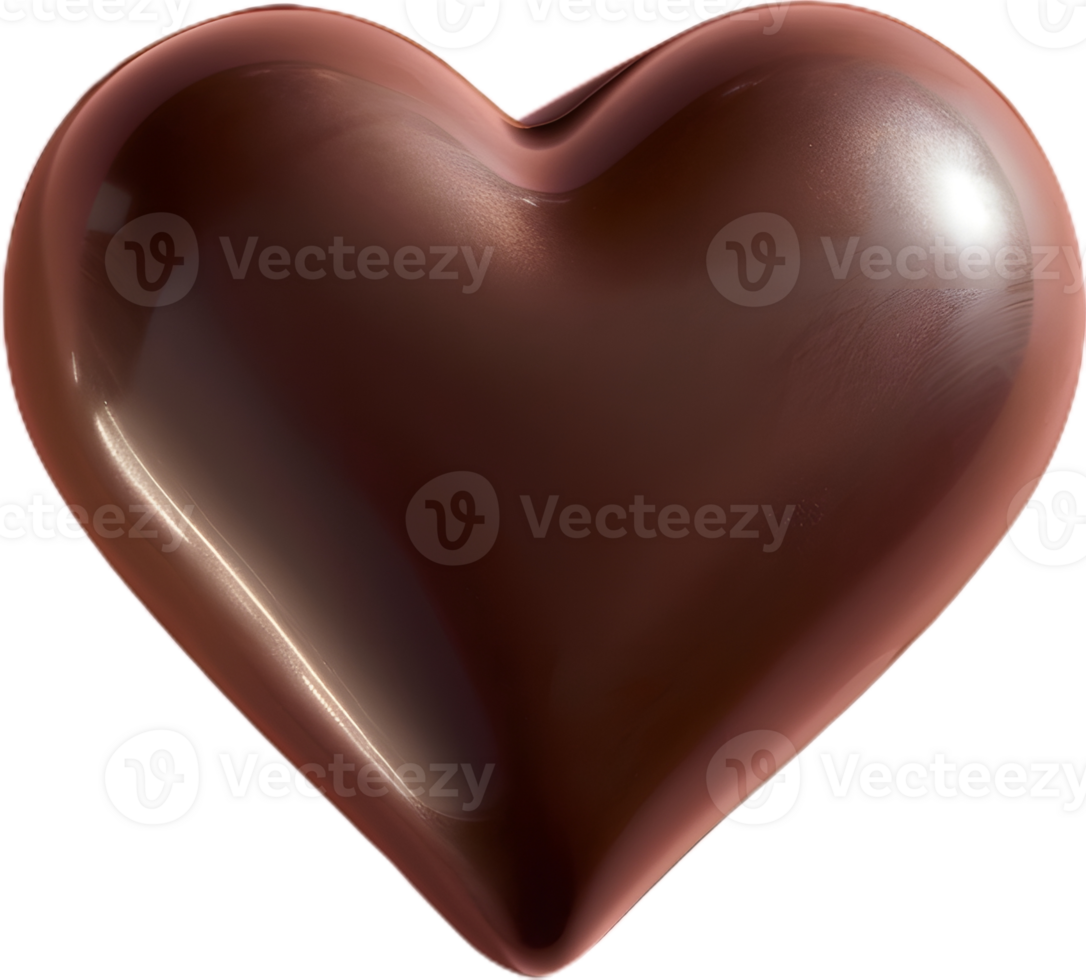 a heart shaped chocolate bar on a transparent background png