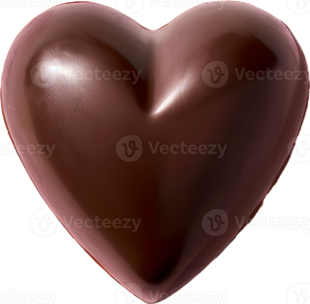 a heart shaped chocolate bar on a transparent background png