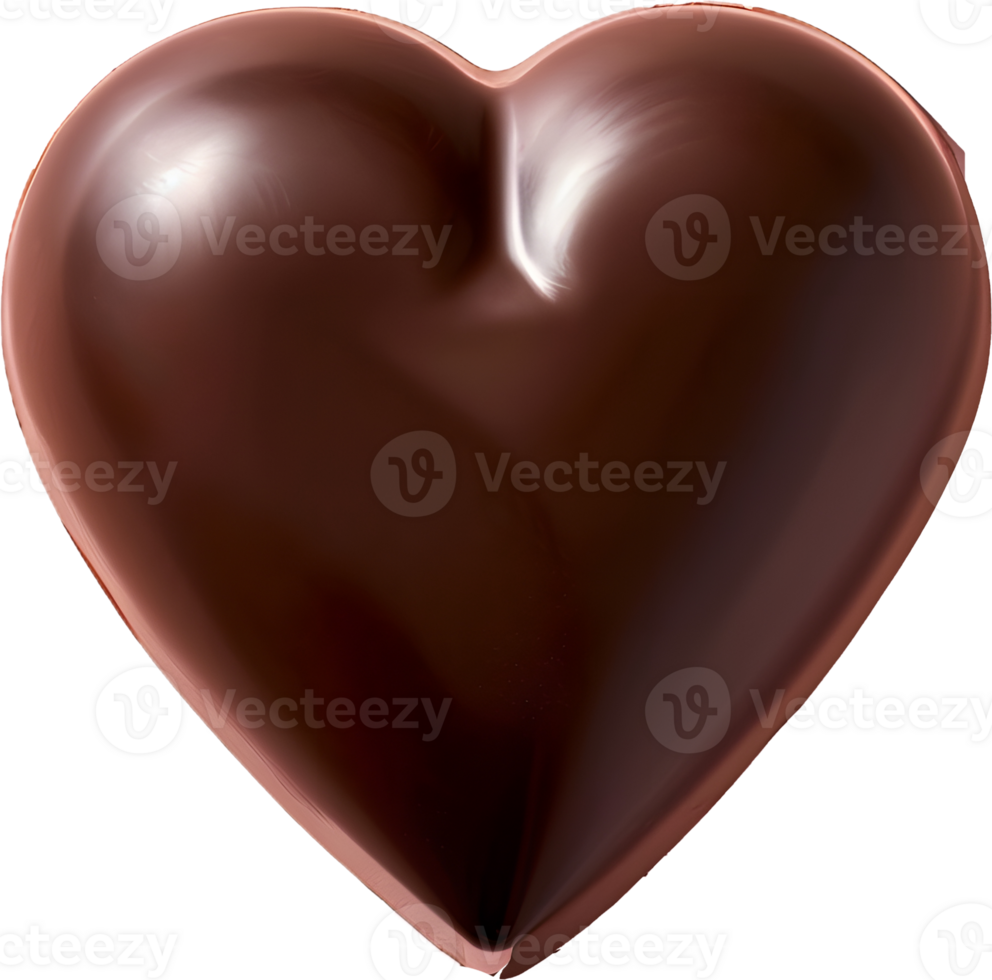a heart shaped chocolate bar on a transparent background png
