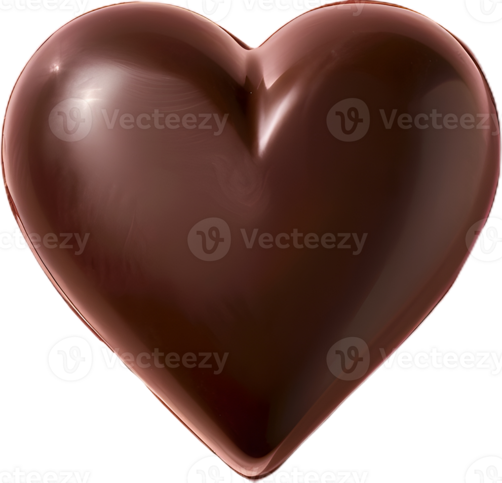 a heart shaped chocolate bar on a transparent background png