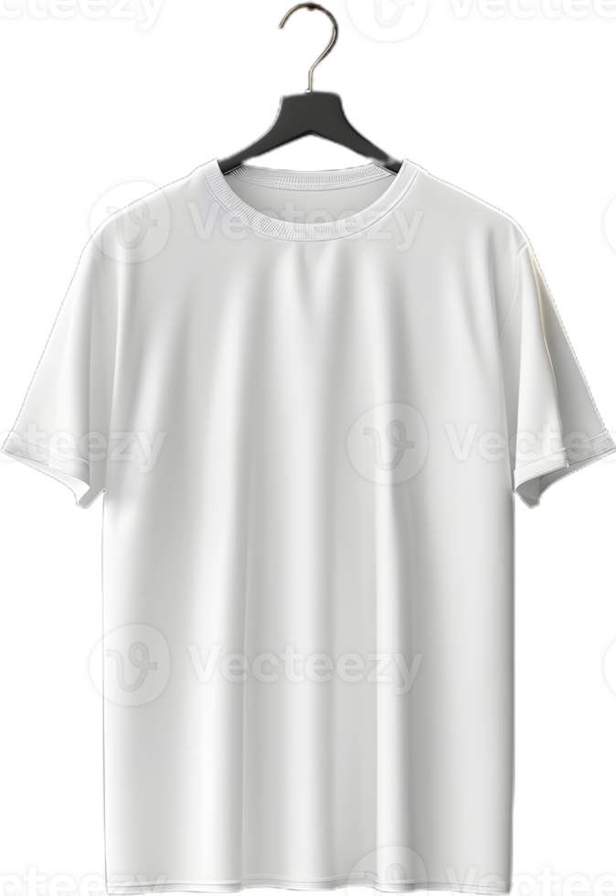 white t - shirt on a hanger png