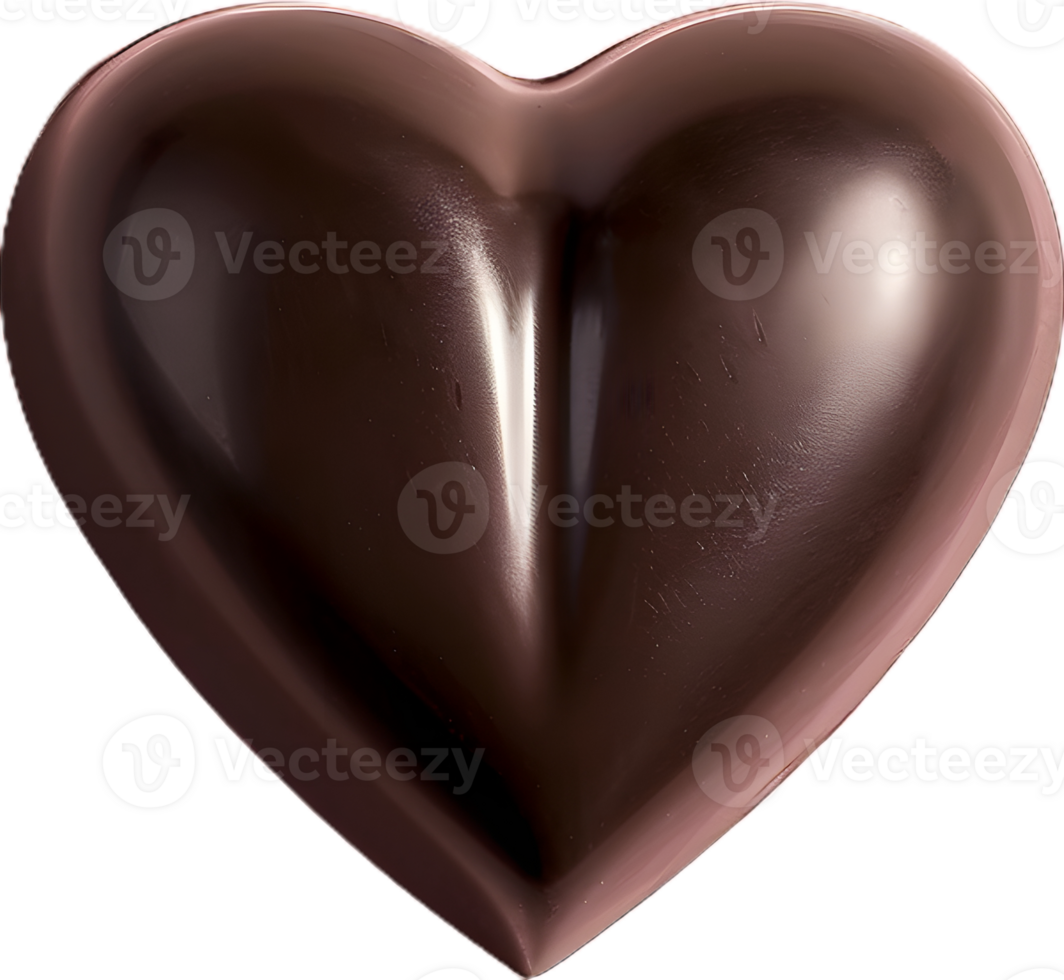 a heart shaped chocolate bar on a transparent background png