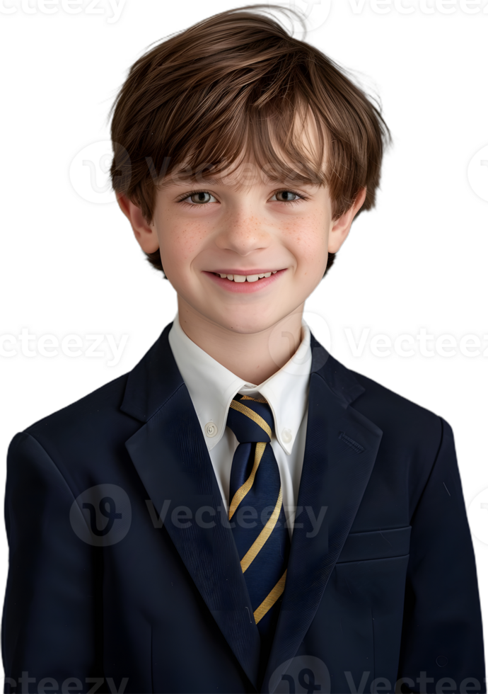 a boy in a suit and tie smiling png