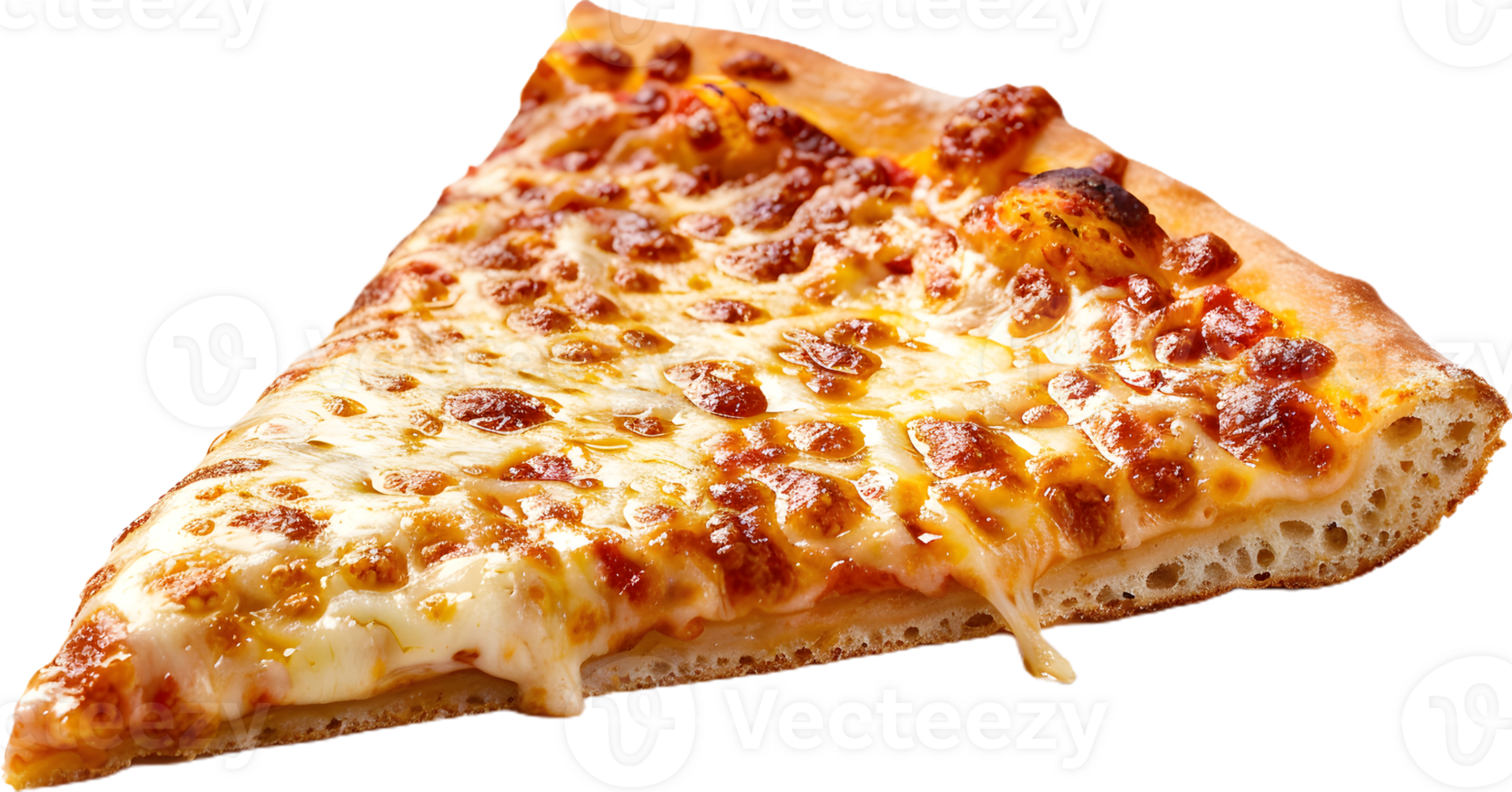 a slice of pizza on a transparent background png