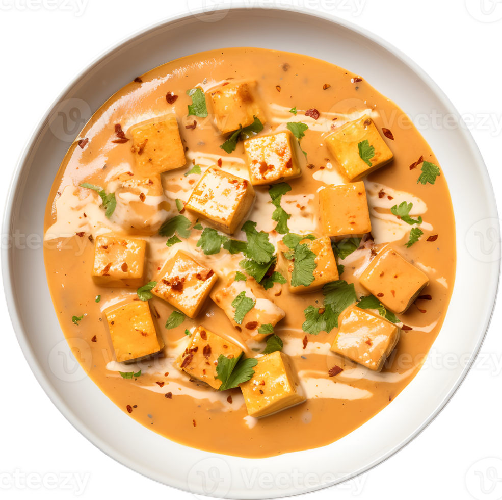 chicken curry with tofu and cilantro png