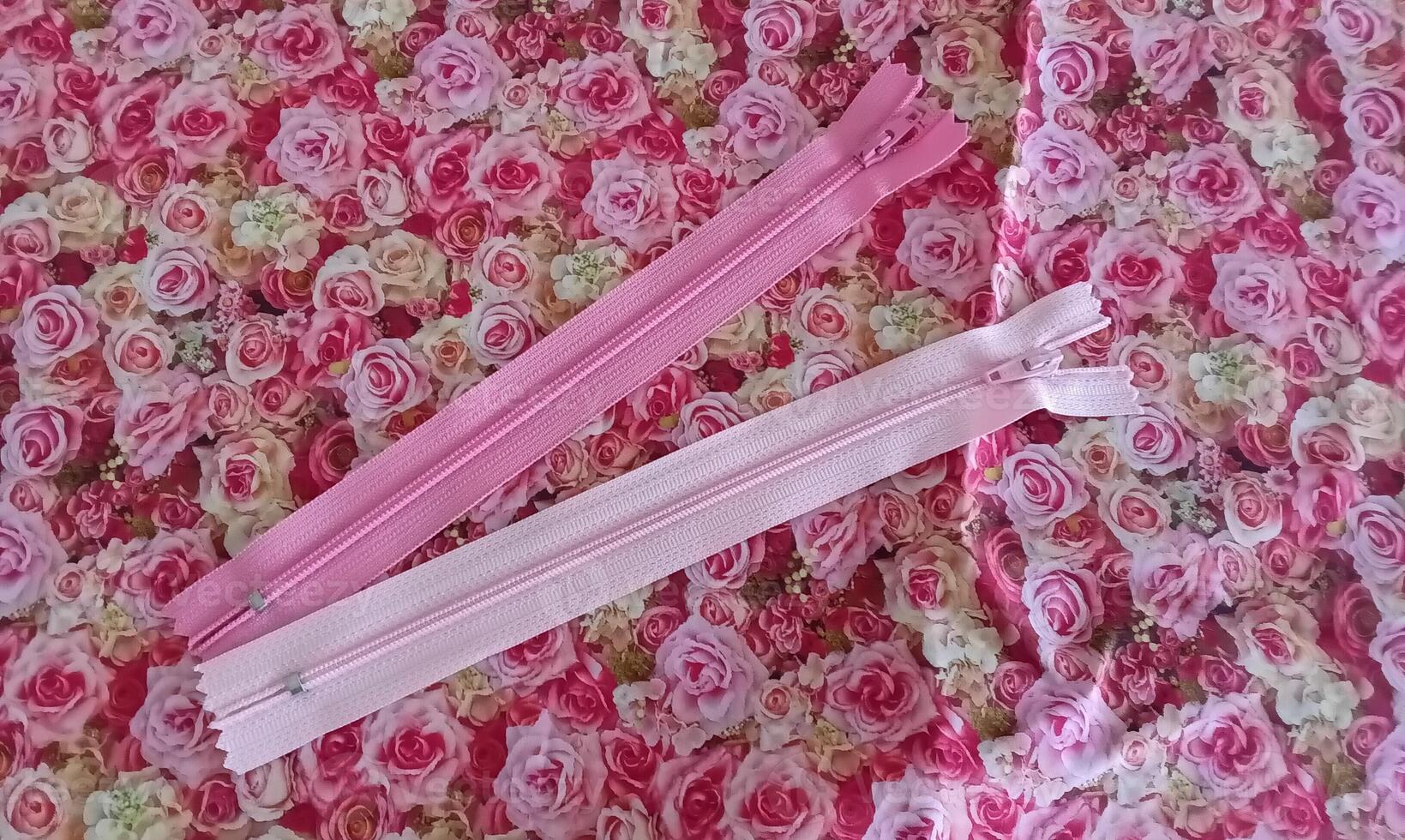 Pink cloth and Pink zipper photo