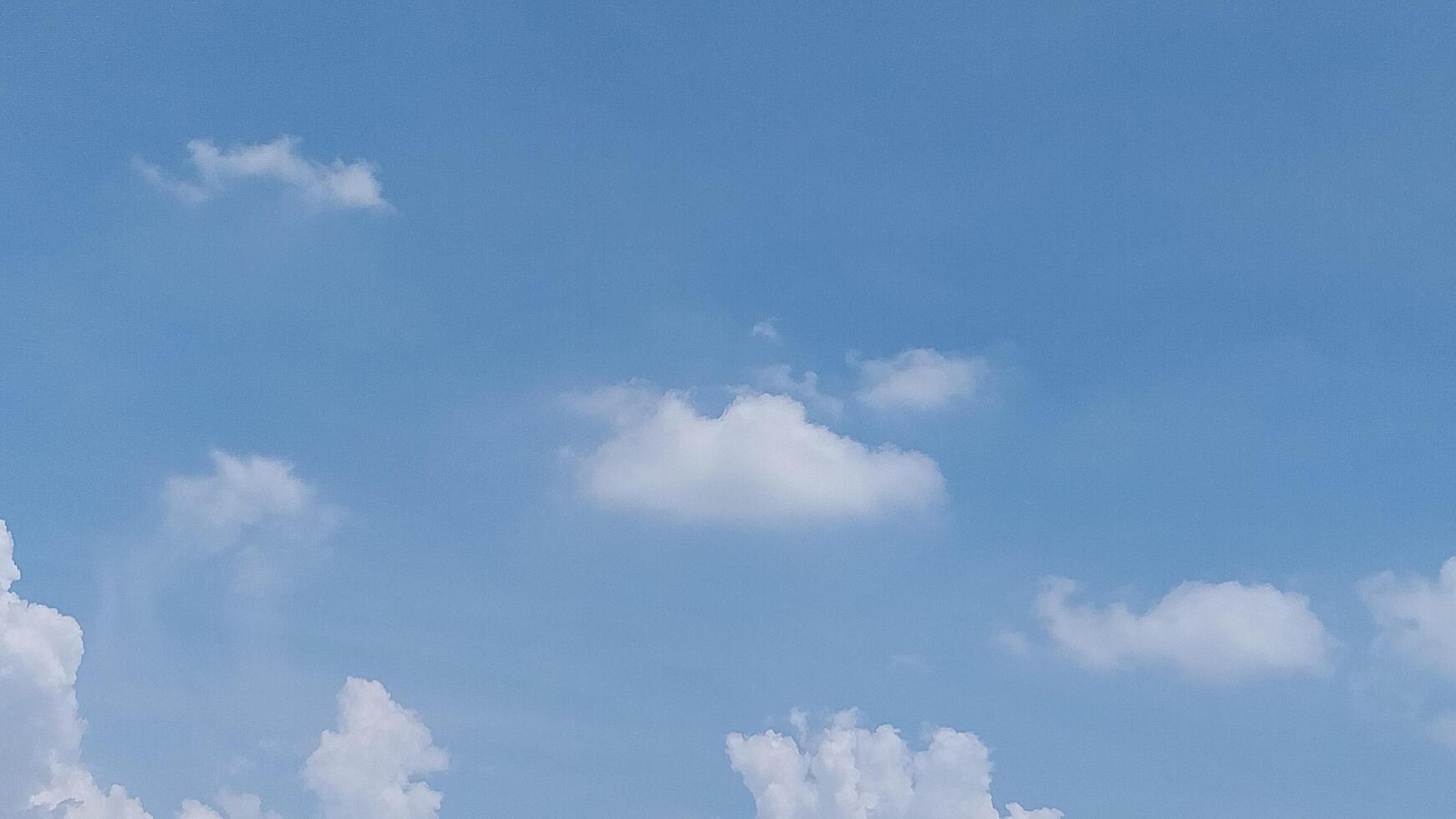 Blue sky with cloud background nature photo
