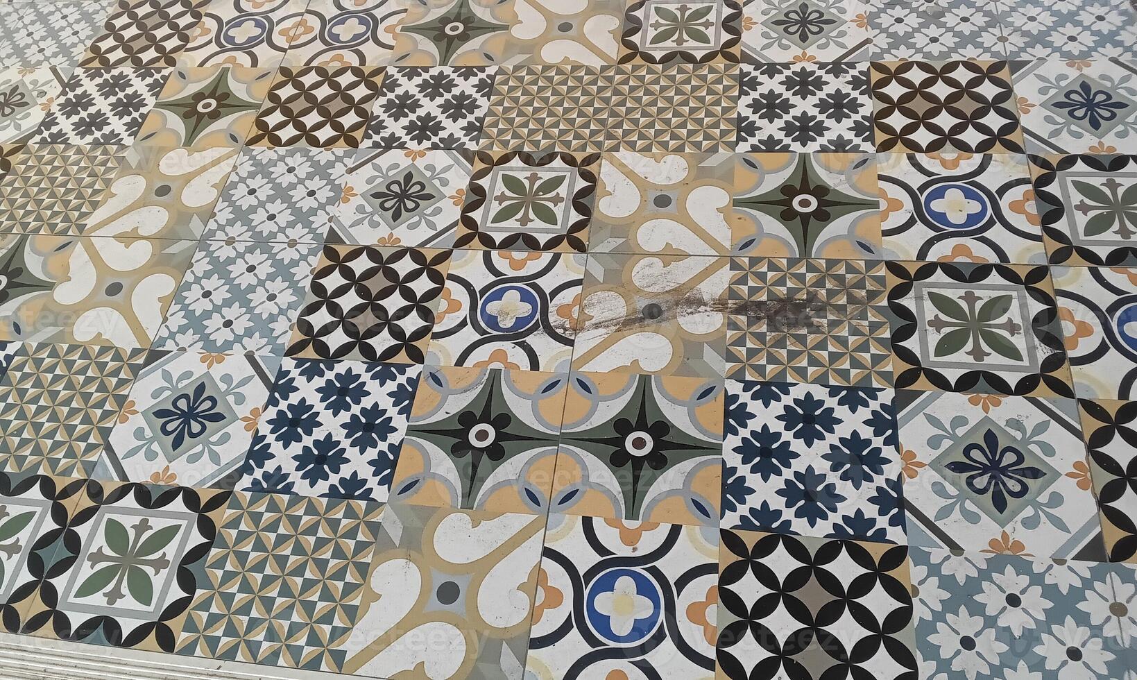 pattern on concrete floor photo