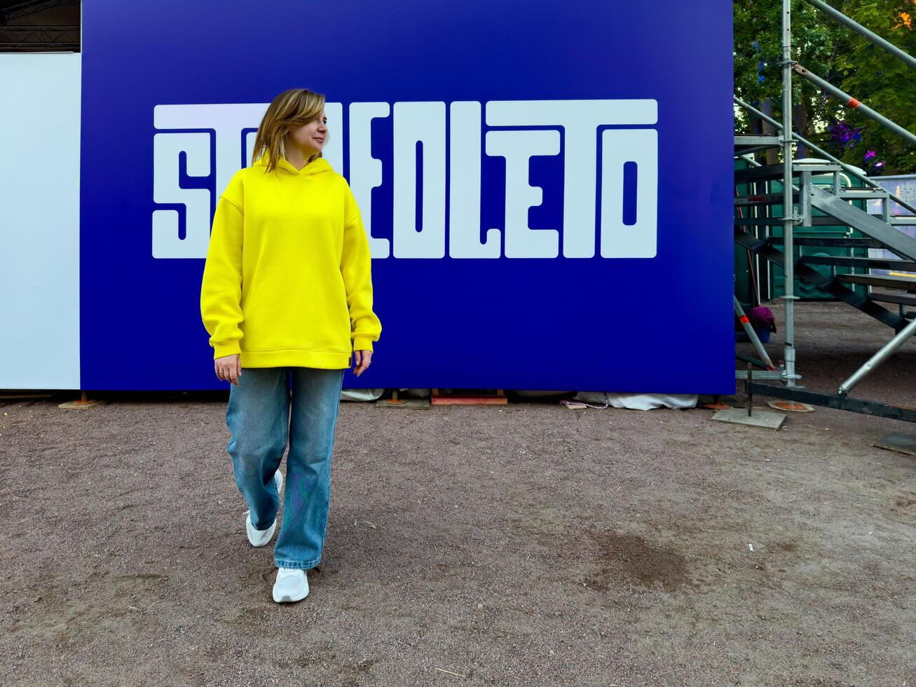 Behind the scenes at the STEREOLETO Festival in Saint Petersburg, Russia, on June 15, 2024. The vibrant setting captures the essence of the festival atmosphere with a glimpse of the preparations and excitement. photo
