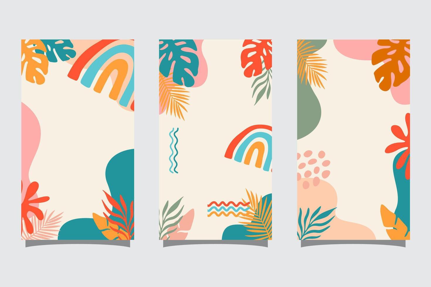 Summer abstract background with copy space for text for banner, greeting card, poster, advertising and social media stories design templates vector