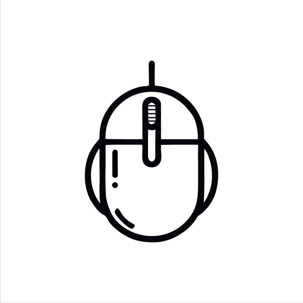 Simple mouse with Minimalist and modern design vector