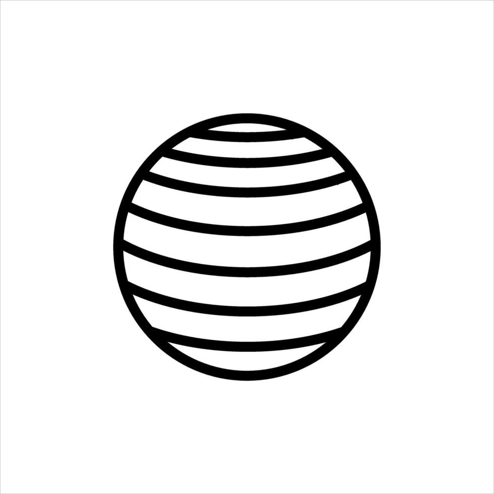 Simple yoga ball with Minimalist and modern design vector