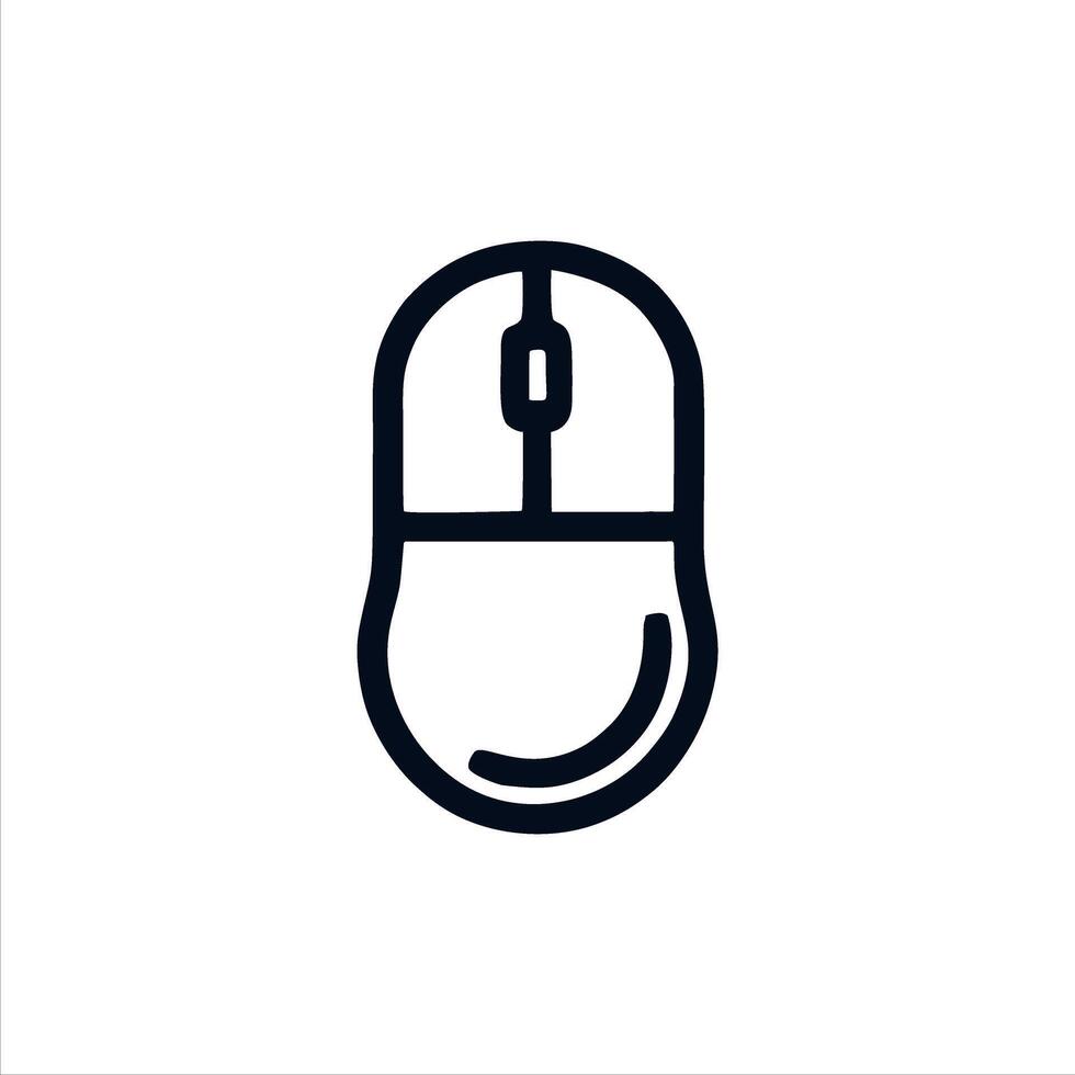 Simple mouse with Minimalist and modern design vector
