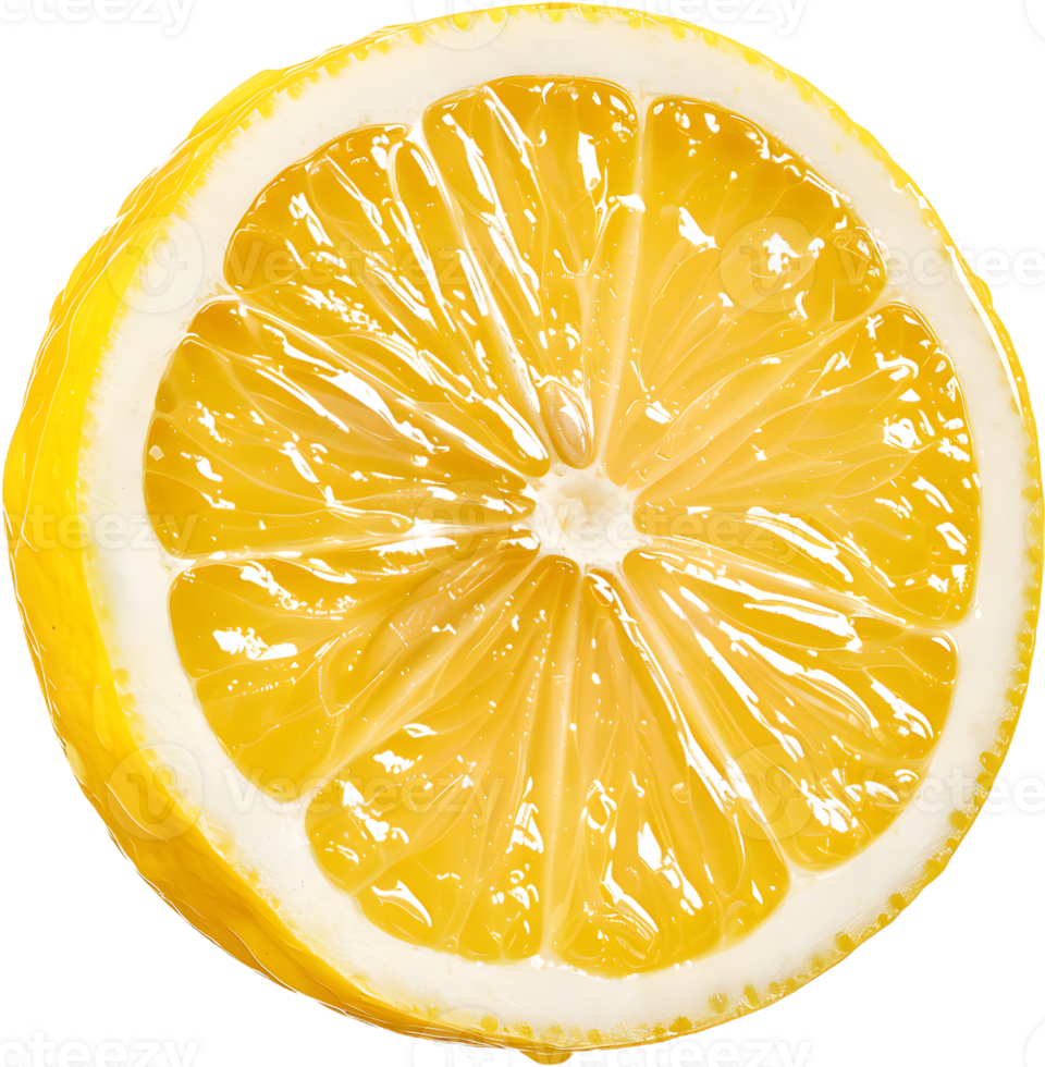 a lemon slice is shown on a transparent background png