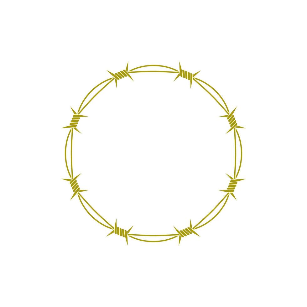 Barbed Wire Ellipse Frame Illustration vector