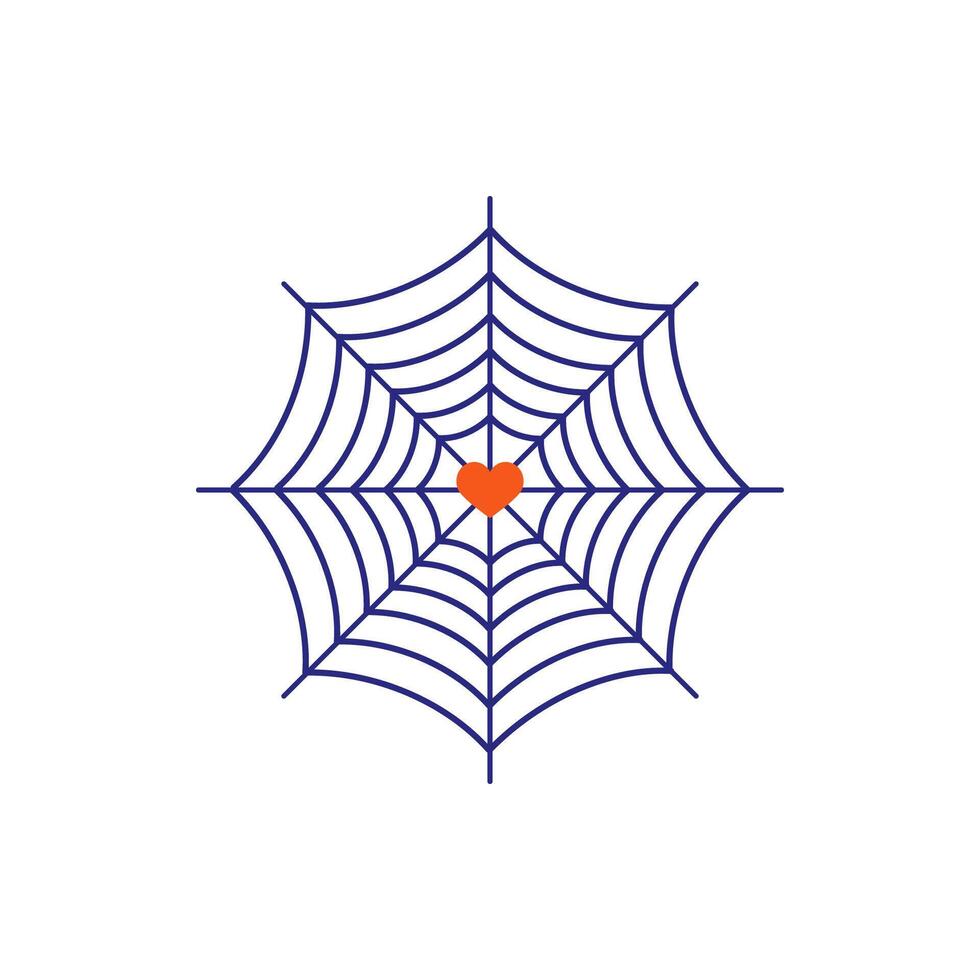 y2k Spy Web with Heart vector