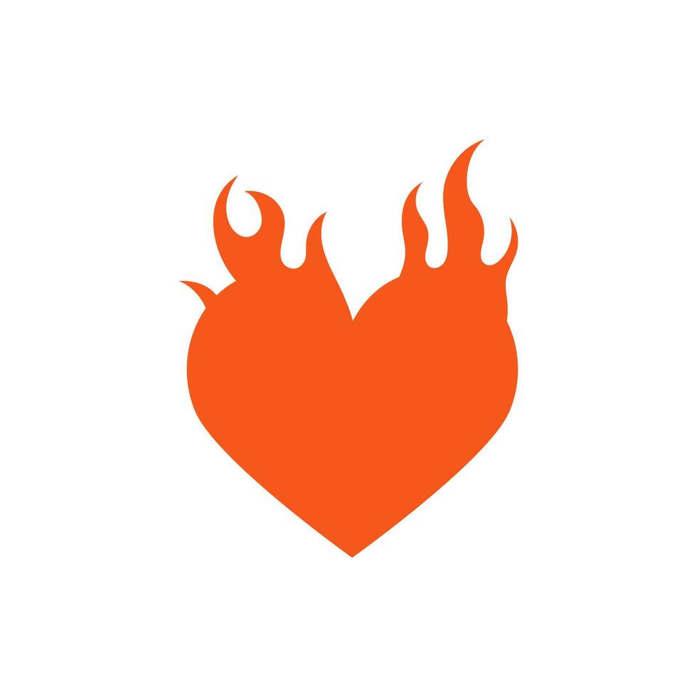 Heart in Fire Illustration vector