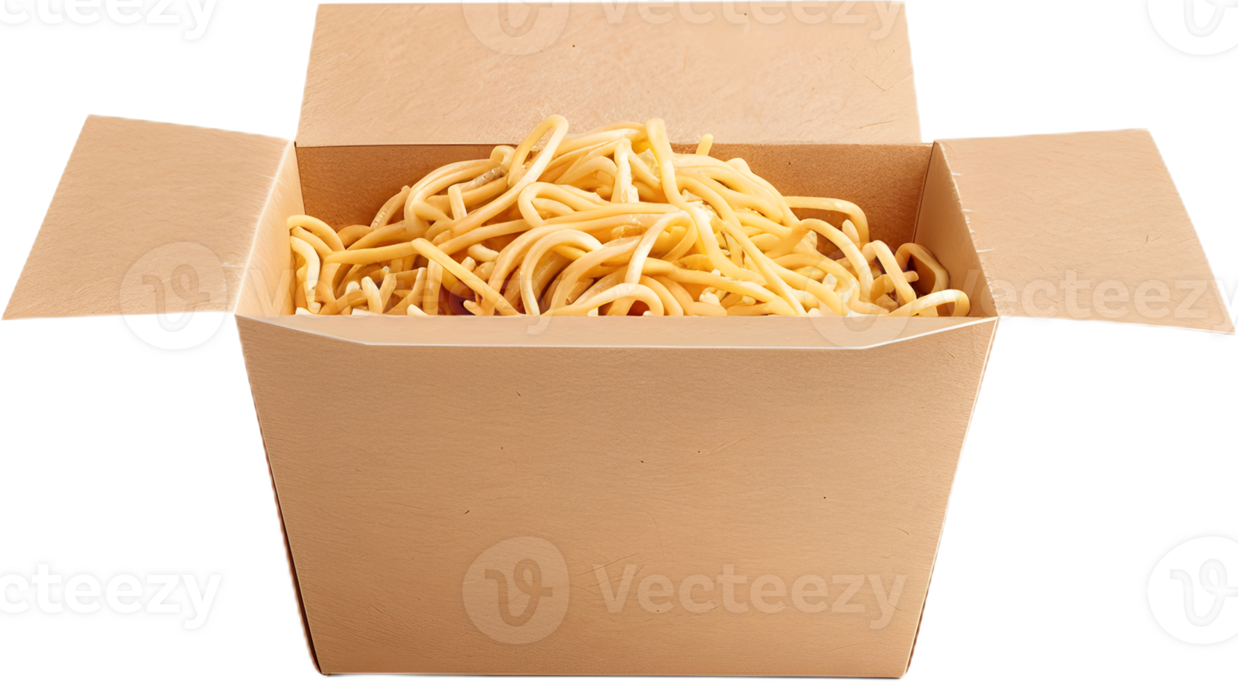 noodles in a box on a transparent background png