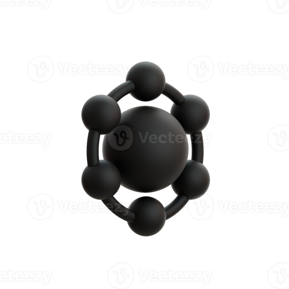 3D Black Chemical Icon png
