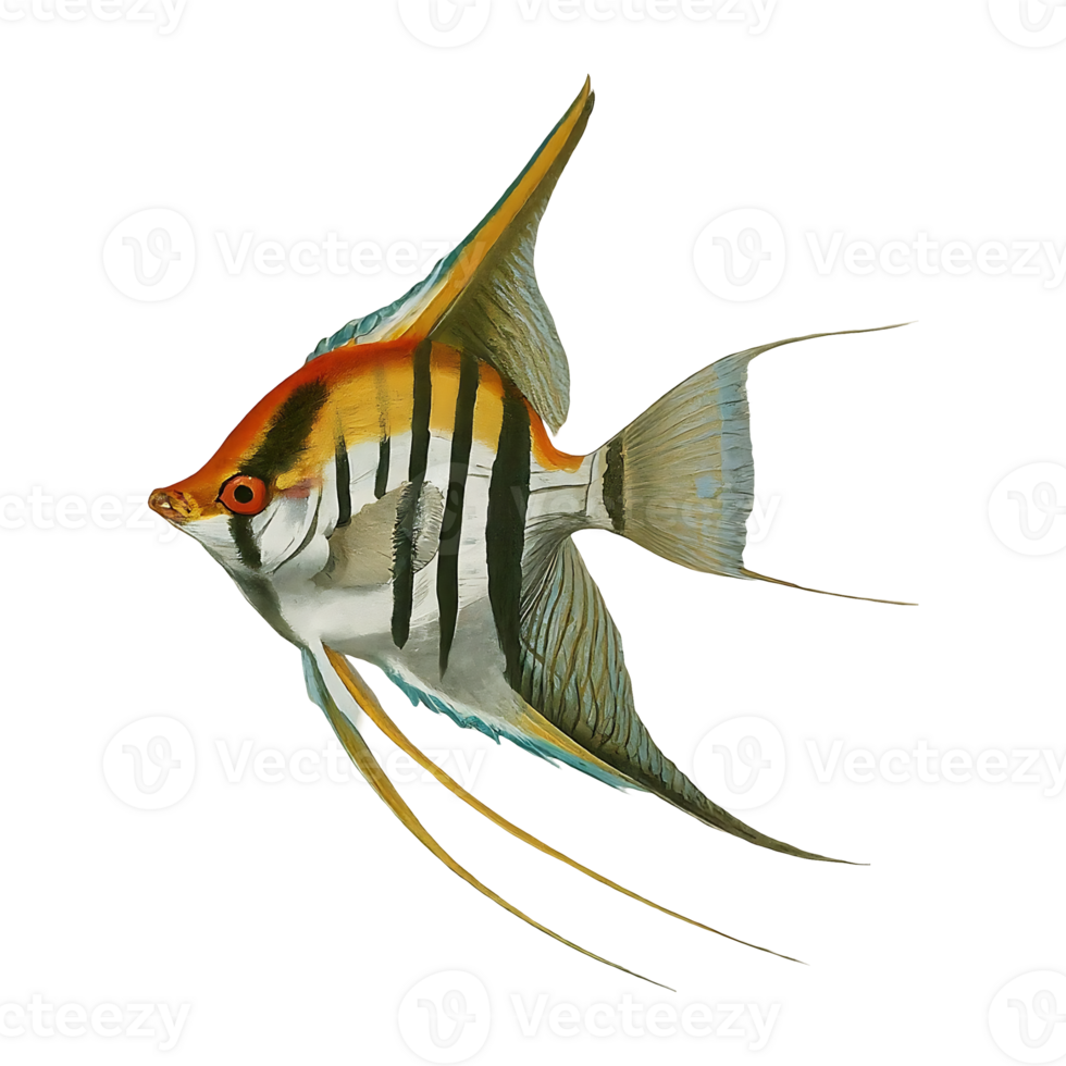 japanese angelfish on transparent background png