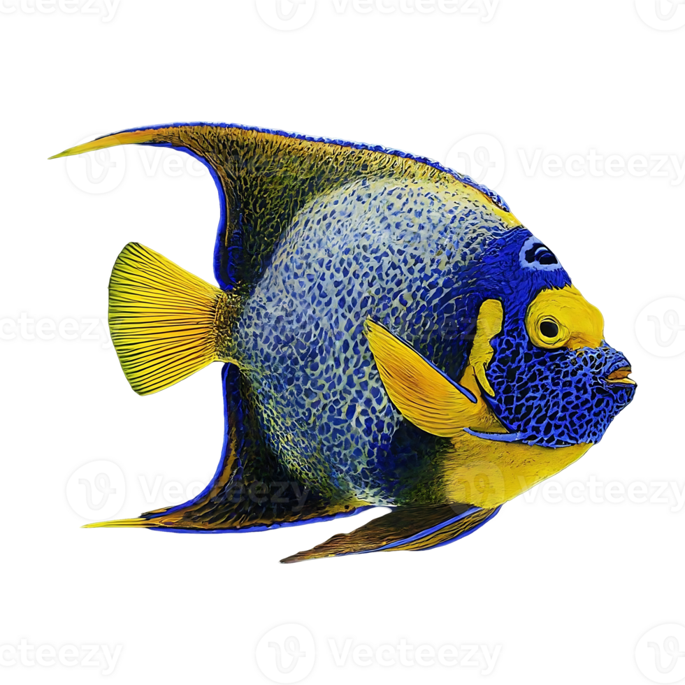 scribbled angelfish on transparent background png