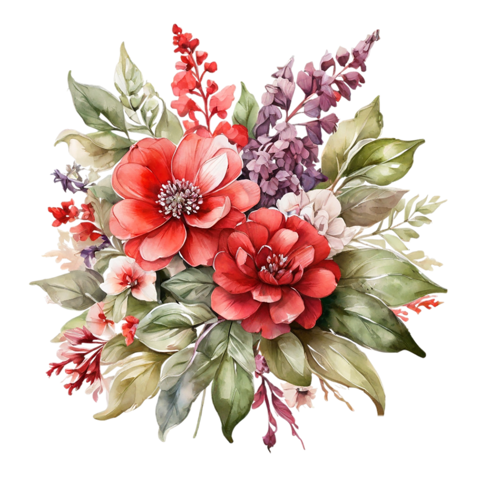 Watercolor Flower Bouquet png