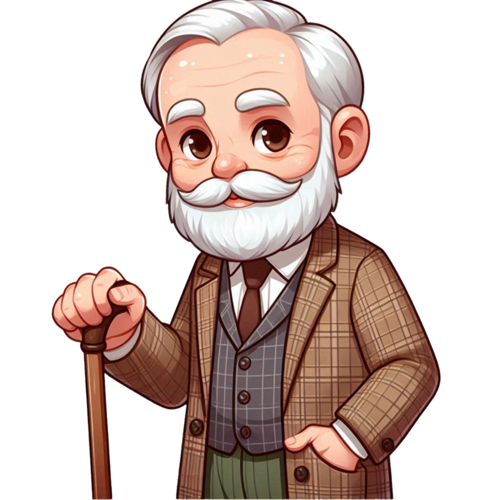 Cartoon Old Man png