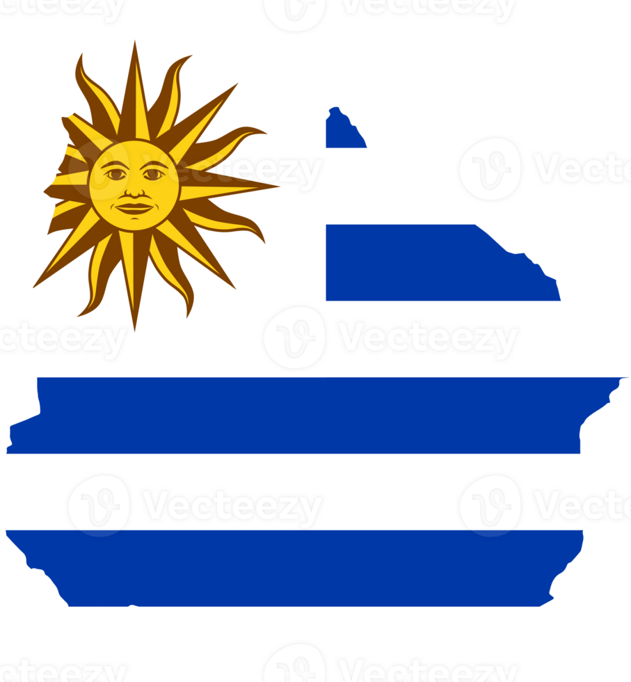 Uruguay map flag png