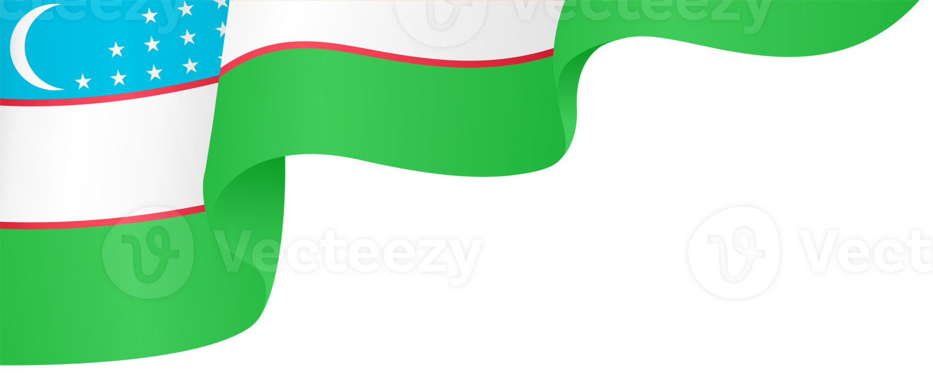 Uzbekistan flag wave png
