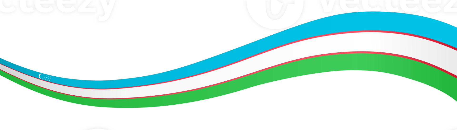Uzbekistan flag wave png