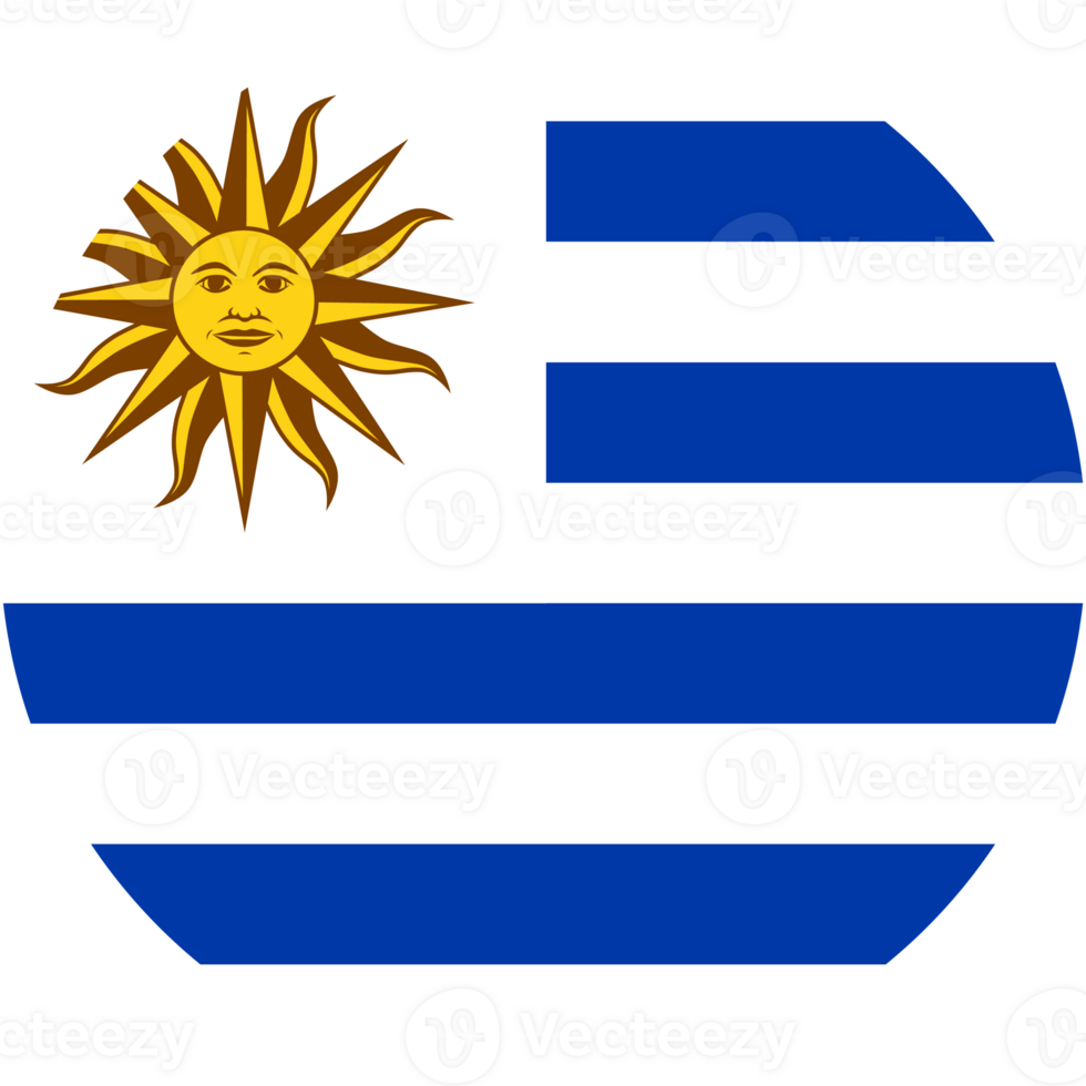 Uruguay flag button png