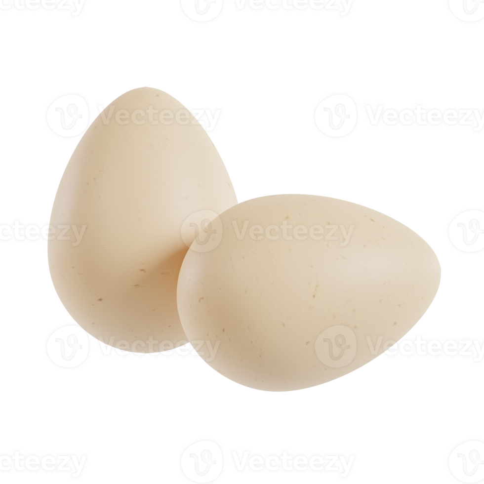 un conjunto de huevos 3d hacer ilustración png