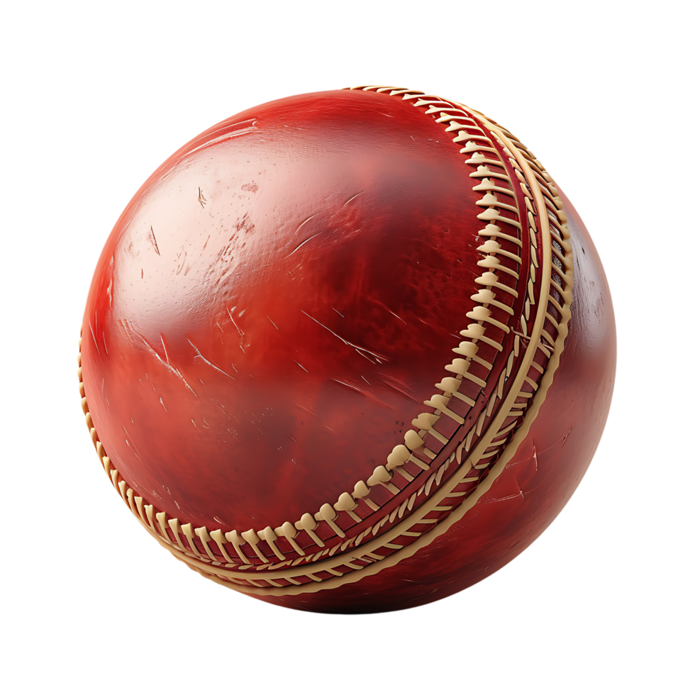 a red cricket ball on a transparent background png
