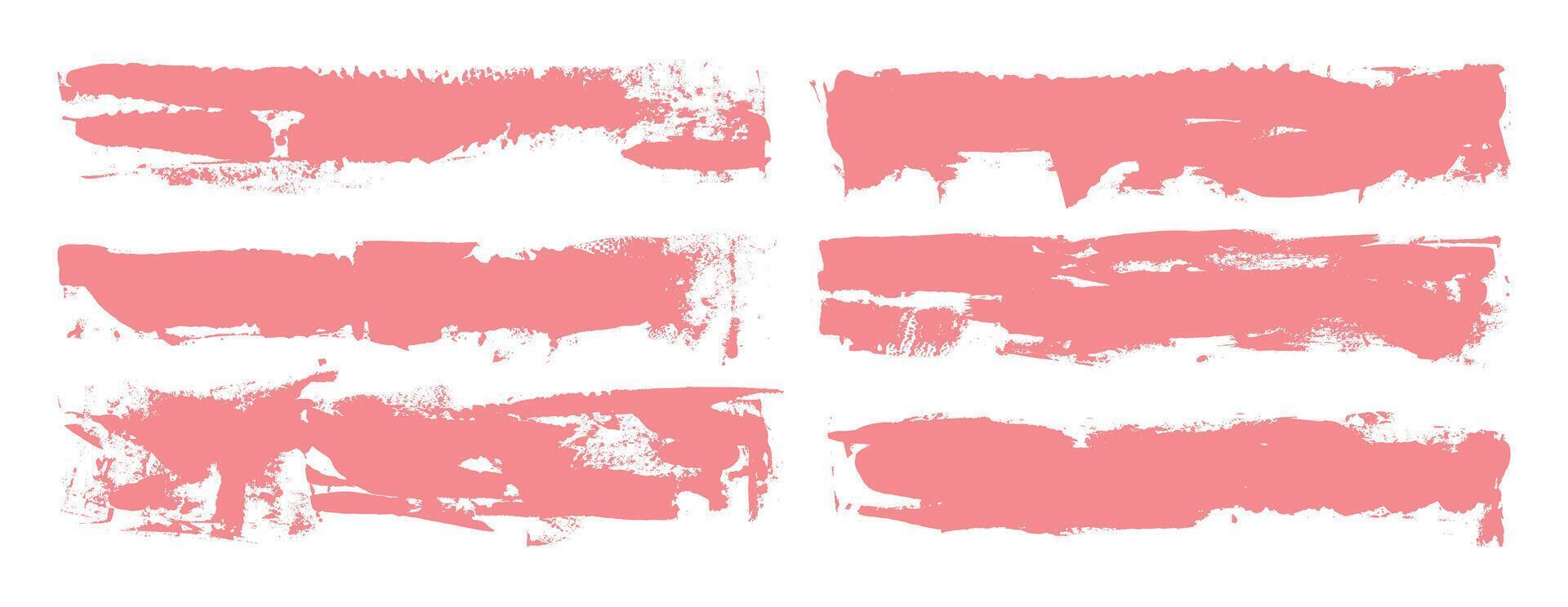 Paint brush strokes element set. Grunge painting brushes design bundle. Artistic hand drawn stroke. Smear and smudge ink stroke. vector