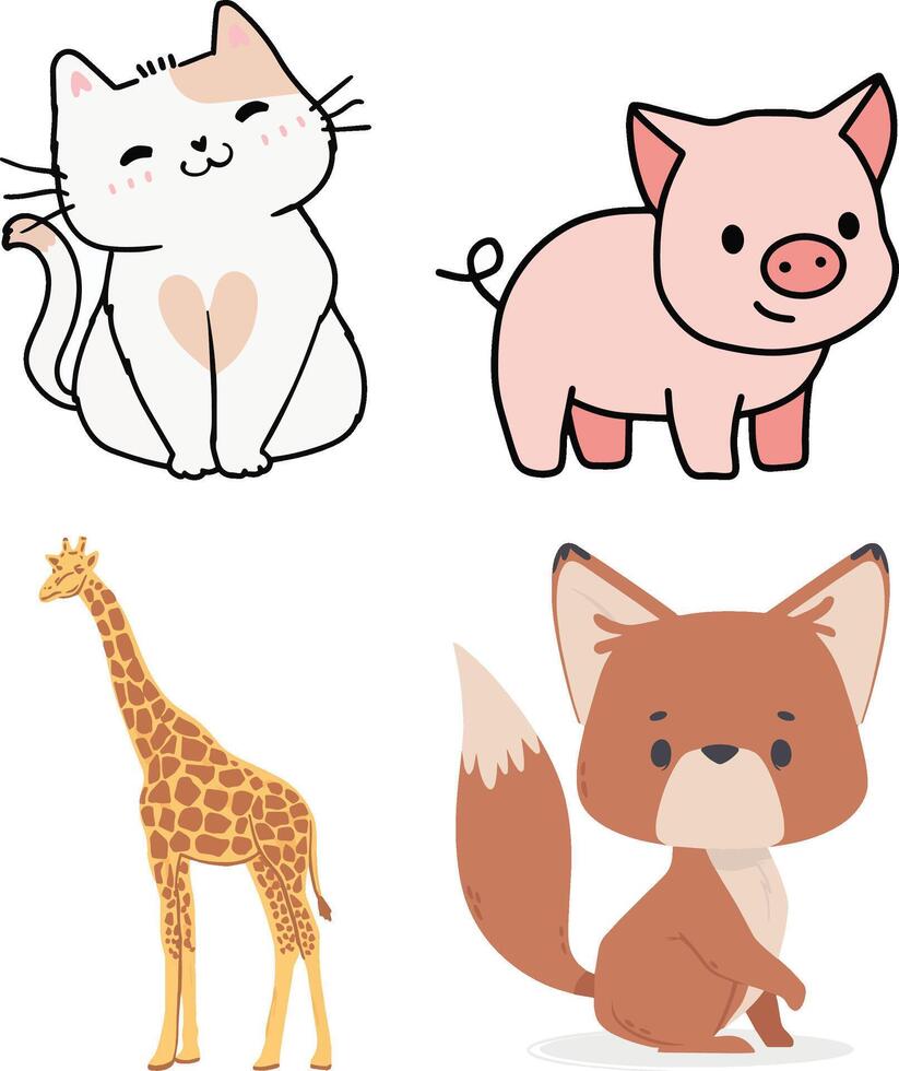 Cute Wildlife Animal Artwork vector
