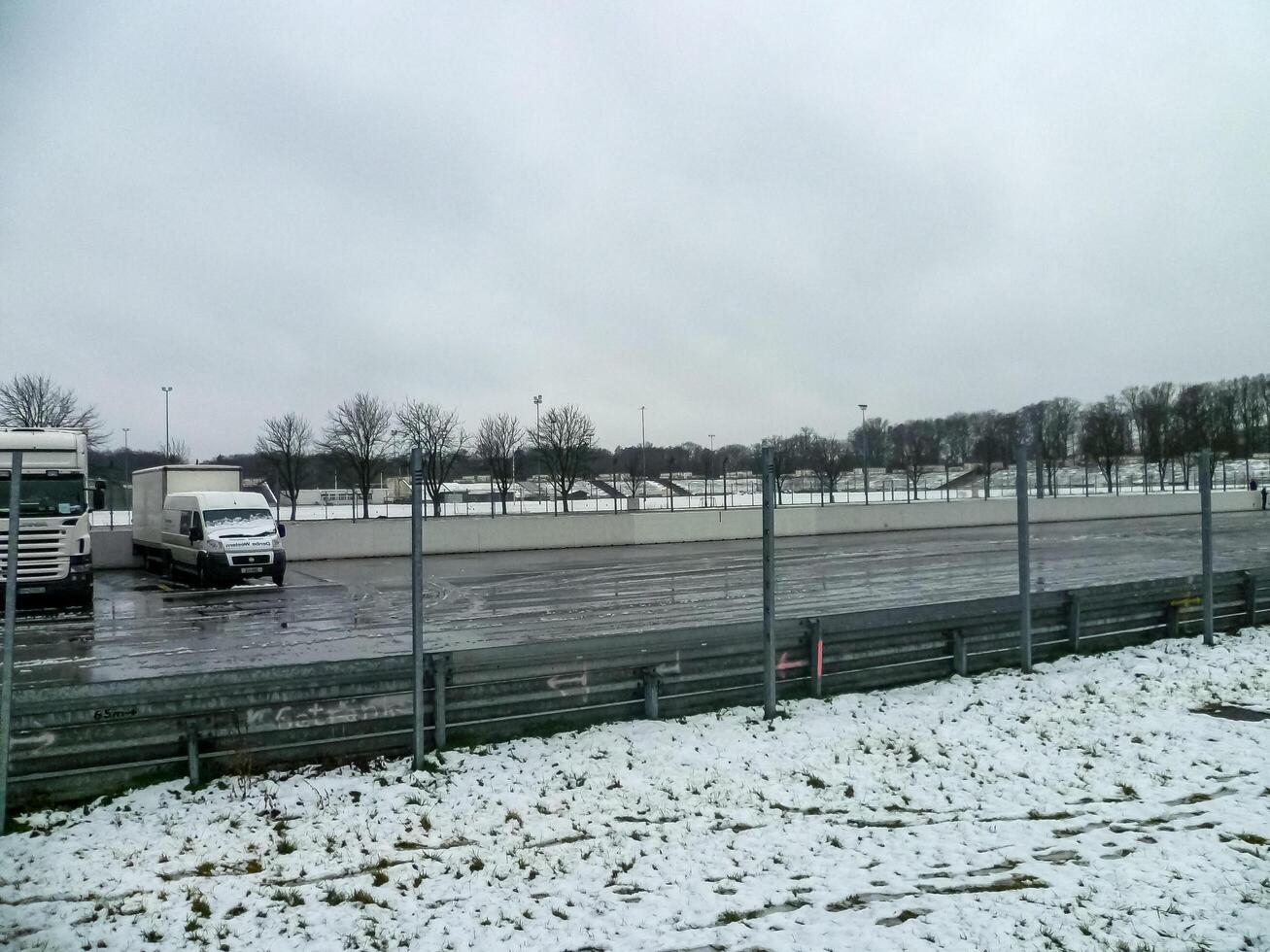Nuremberg, Germany - 01.26.2014 Remnants of the German megalomania in the Third Reich, the main stand on the Zeppelin field in Nuremberg. photo