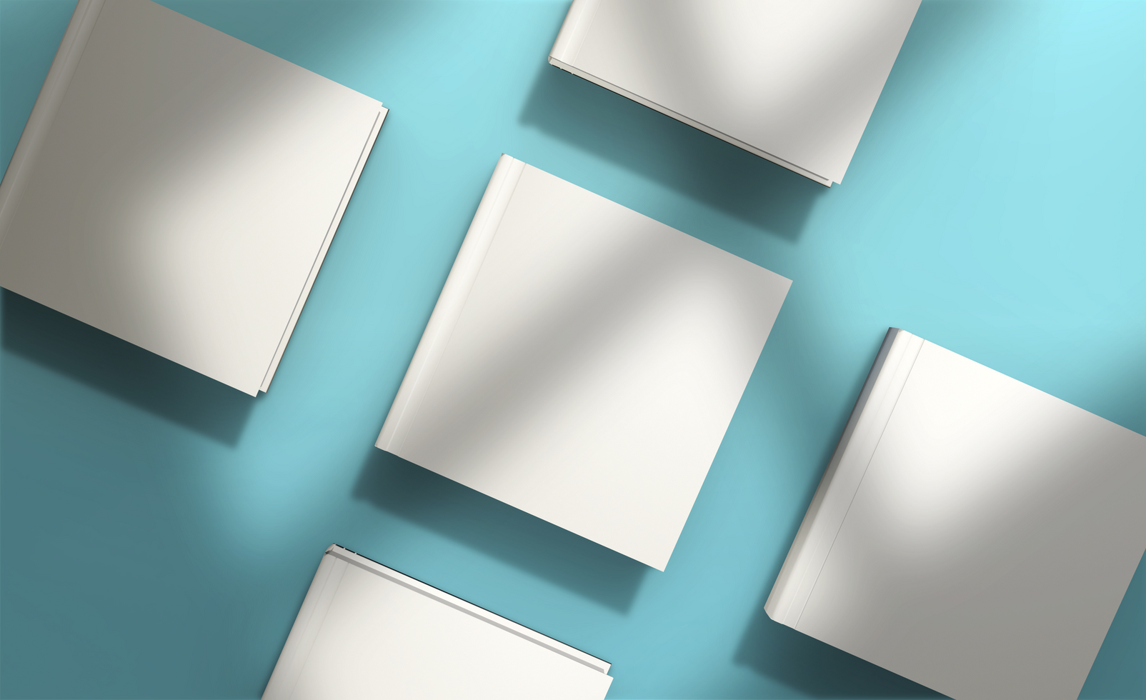 Realistic square book mockup design isolated render psd