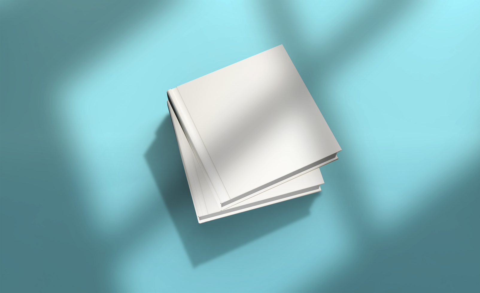Realistic square book mockup design isolated render psd
