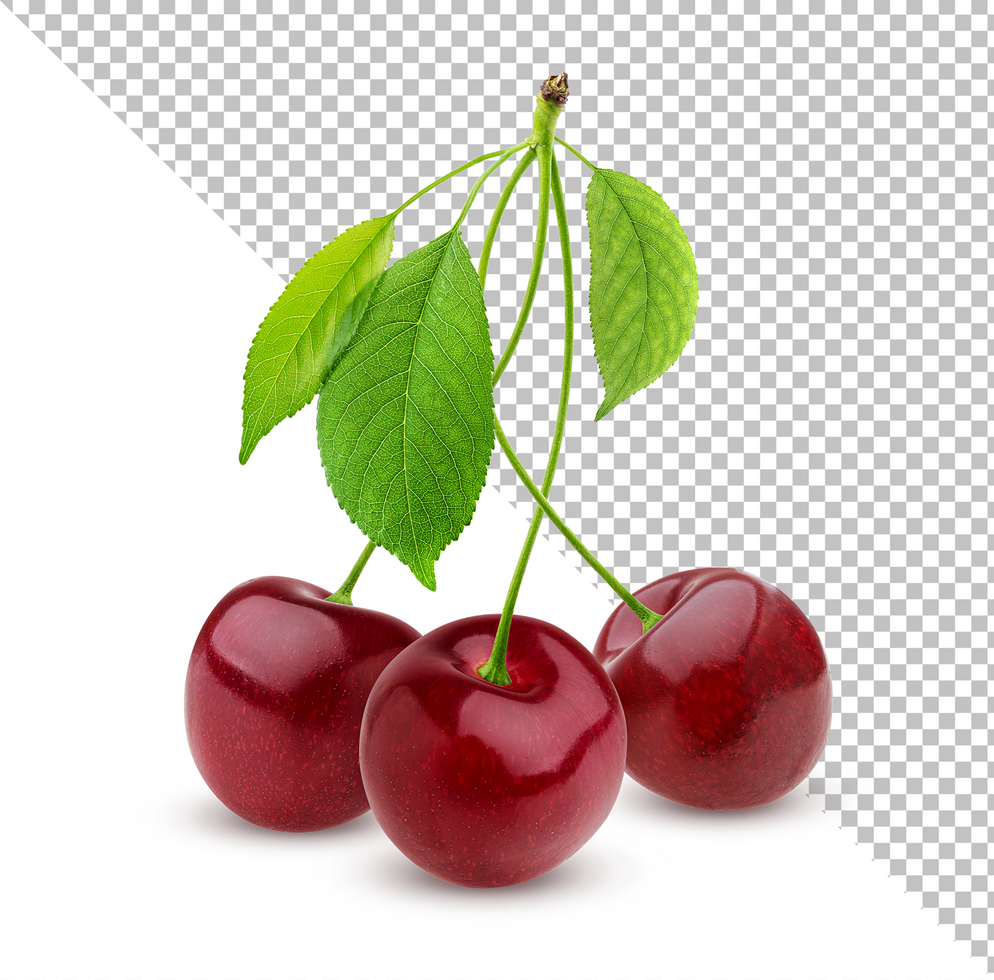 Cherry isolated on white background with clipping path psd