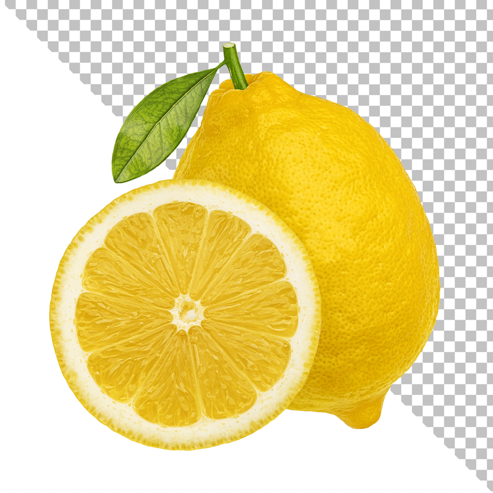 Lemon isolated on white background psd